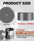 4 Pack Road Ready Rubber Trailer Bearing Dust Caps And Bearing Bras, 1.98 Inch Wheel Hub Covers For Boat Trailers, classic gray rubber caps.