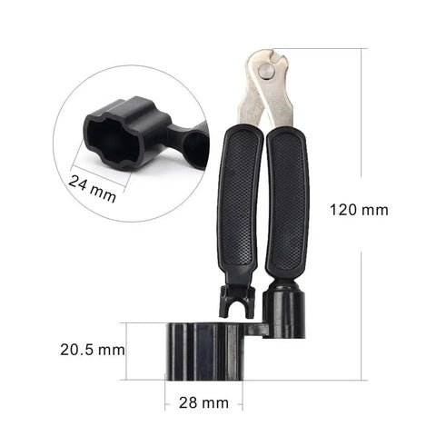 Saphue 3 In 1 Multifunction Guitar String Winder Cutter Pin Puller For Bass And Banjo. Durable ABS Steel Design with ergonomic grip.