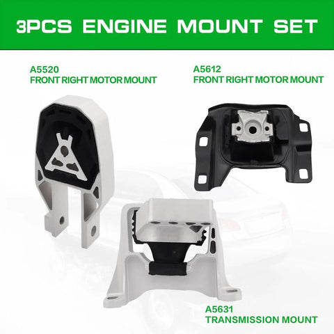 Engine And Transmission Mount Kit For Escape 2013 2019 2.0L Turbo And 2013 2019 2.5L Engines Plus 2014 2022 Transit Connect 2.5L OE Replacement Set