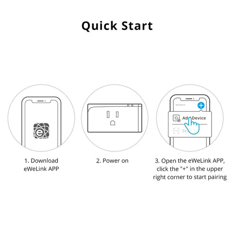 Quick start guide for WiFi Smart Plug With Energy Monitoring, 15A Outlet, ETL Certified, Works With Alexa And Google Home, IFTTT Compatible