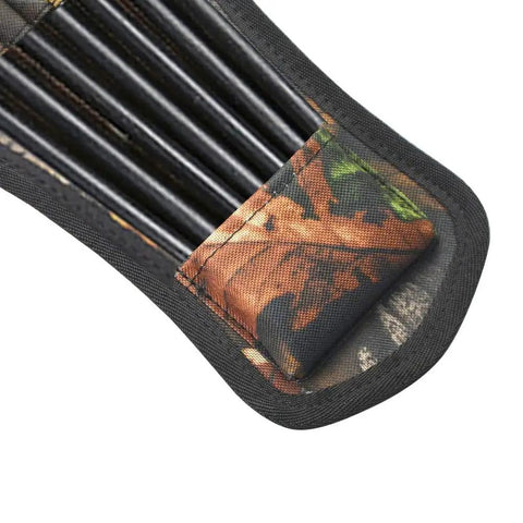 Quiver with Carbon Crossbow Bolts Set With Screw On Tips And Quiver For Hunting And Target Shooting, 16-22 inch arrows visible