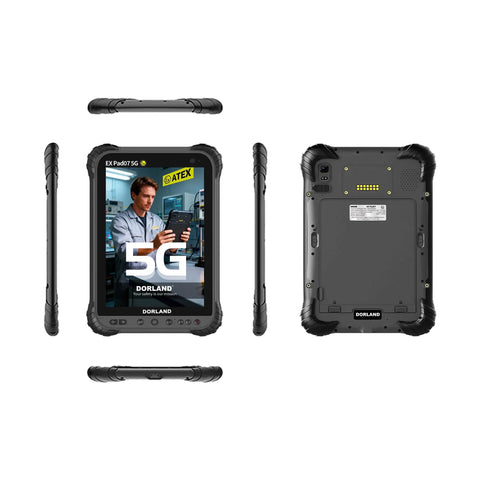 Heavy Duty ATEX Explosion Proof Industrial Tablet Built Badass Tough For Hazardous Zone Work Features IP67 Rugged Design 8 Inch FHD Screen.