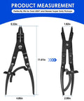 Upgraded Spindle Snap Ring Pliers For Ford Super Duty 2007 And Newer Heavy Duty Internal External Snap Ring Tools dimensions
