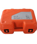 Rock Solid Magnetic Base Drill And Tapper With 1100 Watt Motor, 10 To 35 Mm Range in a sturdy orange protective case.