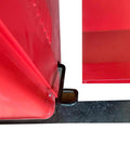 Shop Certified Wheel Balancer Engineered As The Dead Honest Workhorse For Giant 51 Inch Rims And Fleet Trucks Buses Blazing Eight Second Measurement Cycle 220V Operation close-up view of red wheel balancer attachment and mounting base.