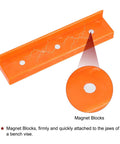 Tough As Nails Magnetic Vise Jaws 5 Inch Rubber Pad Pair Non Slip Bench Vise Protectors with strong magnet blocks for easy attachment.