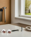 Easy Install Drawer Glide Replacement Kit with quiet operation and wear resistant materials, screws and tools on table