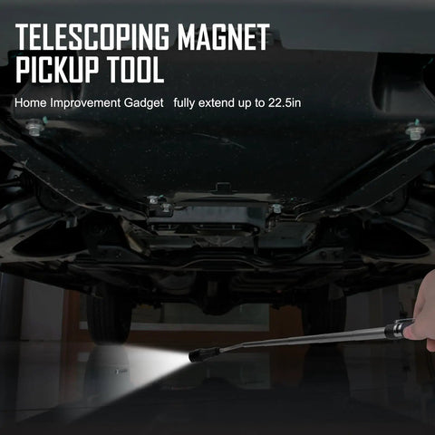 Extendable Magnetic Pickup Tool With LED Flashlight And 360 Degree Gooseneck Lighting Telescoping Magnet Grabber For Dad Husband Or Handy Man Great Father's Day Gift Christmas Gift Cool Gadget For Men Who Do It All
