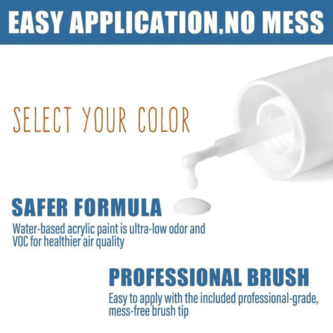 Porcelain Repair Kit High Gloss White Touch Up Paint For Sinks Tubs And Bathrooms Enamel For Kitchen Fixtures Quick Drying Easy Fix Long Lasting Non Yellowing Finish With Strong Adhesion image showing tube and brush