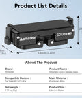 Magnetic Quick Release Adapter Mount for Insta360 GO Ultra, Aluminum Base Bracket With One Quarter Inch Thread for Tripod