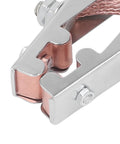Close-up of the Heavy Duty 800A Earth Ground Clamp For Arc Welder With Copper Clip and Electroplating Finish, showcasing clip detail.