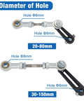 Rocker Arm For Reciprocating Linear Actuator With 8mm Shaft Hole Adjustable Stroke 20 To 80mm Steel And Aluminum Alloy Construction