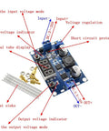DC DC Step Up Booster Converter 3 To 35V Input And 3.5 To 35V Output with LED Voltmeter, digital display, heat sinks