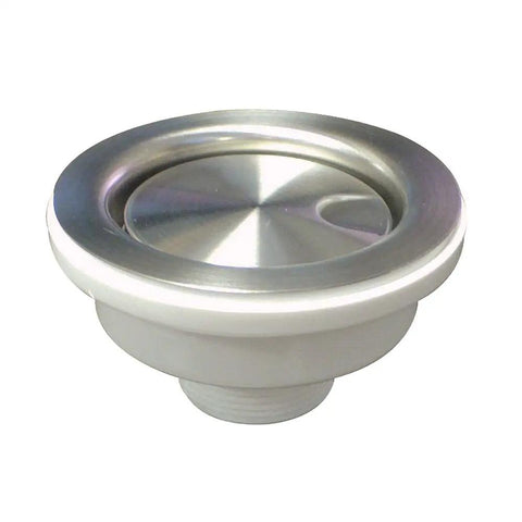 Basket strainer for Drop In One Hole Kitchen Sink Kit, Single Bowl, Brushed Stainless Steel, 15 Inch Square, 20 Gauge 304 Stainless