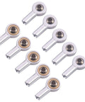 Aluminum M2 Tie Rod End Ball Joint Link Ball Head Holder 2mm Steering Linkage For HSP Tamiya Mini 4WD RC Cars Boats Planes Trucks And Crawlers 10 Pack Durable Lightweight High Precision Upgrade Parts, silver 10-pack