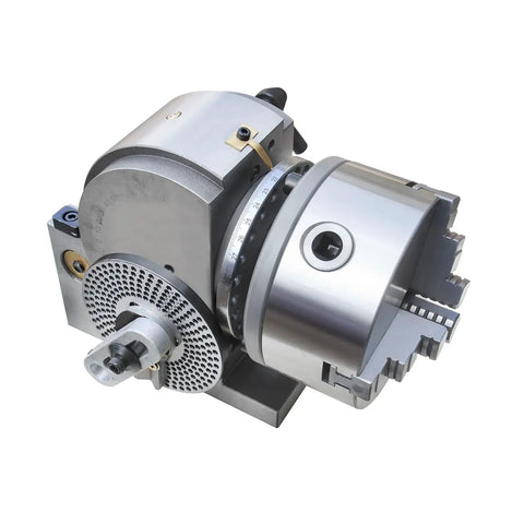 Precision 5-Inch 3-Jaw Chuck Dividing Head with MT2 Tailstock and Dividing Plates for Milling Machines - Top-Notch Indexing Tool