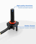 10K thermistor temperature sensor with 15 ft cable and orange rubber gasket