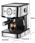 Go Big Or Go Home Daily Grind Semi Automatic Espresso Machine With 20 Bar Pressure pouring espresso into glass