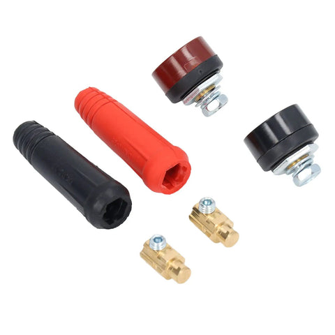 Beefy Heavy Duty Welding Cable Panel Connector Set With Quick Connect Plugs And Sockets For Plug And Play TIG Power Delivery parts