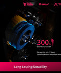 Close-up of DXC2 Magnetic Extruder Upgrade For Creality K2 Series 3D Printers showing durable gear design and helical routing.