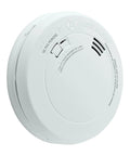 Combo Smoke And CO Alarm With 10 Year Battery And Voice Alerts, Location Alerts Show Where The Danger Is, Slim Low Profile Design, Easy To Install, Detects Fire And Carbon Monoxide For Whole Home Safety unit, side view.
