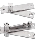 Heavy Duty Adjustable Pivot Door Hinge Set Stainless Steel Hidden Hinges For Secret Doors Bookcase Murphy Doors With 360 Degree Rotation Silent Opening Rust Resistant Easy Alignment