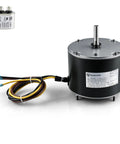 Super Tough One Quarter HP Condenser Fan Motor Replacement For Air Conditioning Units 1100 RPM 208 To 230 VAC with wiring.