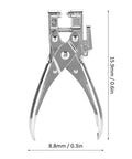 Metal Handheld All In One Hole Puncher With Retainer for office and home use, showing adjustable depth mechanism and sheet capacity.