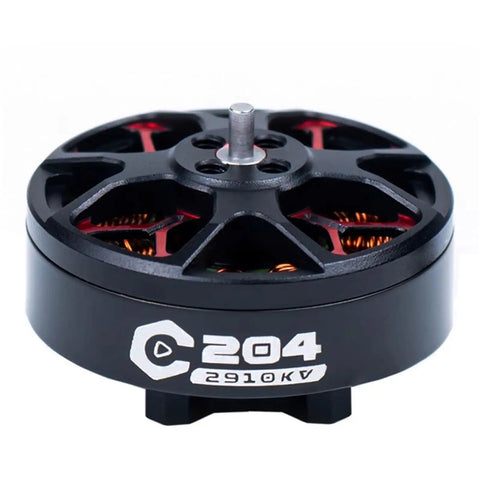 Beefy Outrunner Brushless RC Motor For Drones And Planes 3500KV On 4S Two Pack Lightweight Aluminum Housing, front view.