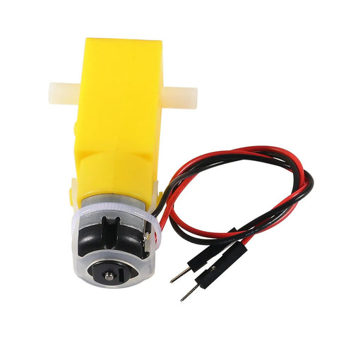 Four Pack TT Motors With 1 To 48 Gearbox, 3-6V DC, 200 RPM, 2.54mm Shaft, 200mm Wires, Ideal For DIY Smart Cars And Tiny Robots, Classroom Kits
