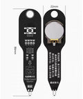 Front and back view of Coil Tester For Motherboards With Compact Housing Fast Inductor Fault Check Device, 86x22mm size.