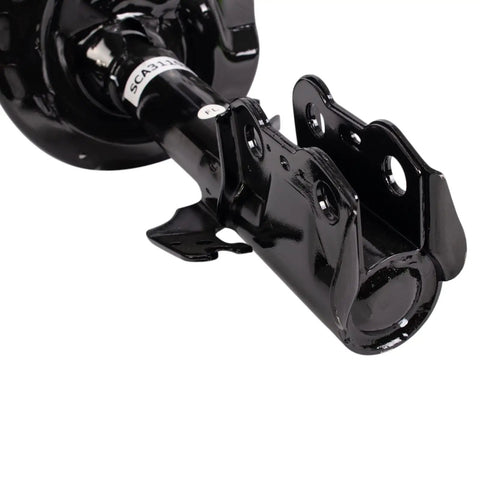 Straight Bolt On Front Left Strut And Coil Spring Assembly Gas Charged Shock view of mounting bracket and shaft.