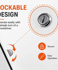 Close-up of lockable design on Heavy Duty Aluminum Access Panel For Drywall With Key Lock, showcasing screwdriver operation for secure entry.
