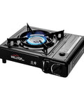 8,000 BTU Portable Gas Stove With Carrying Case for Camping, Picnics, Hiking, Fishing and BBQ, CSA Listed, Black Instastart Ignition