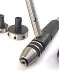 Threading And Tapping Attachment For Lathe Tailstock Die Holder Set Pro Grade Tool Steel with various die holders