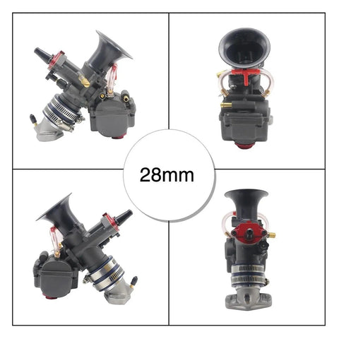 28 To 30mm Carburetor Replacement With Power Jet Set for Mikuni and Keihin PWK YD28 YD30 shown in multiple angles