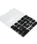 Open box of 1500 Piece Nitrile O Ring Kit For Auto And Home Use High Temp Sealing Washers 25 Size Assortment For Automotive Repair Gaskets