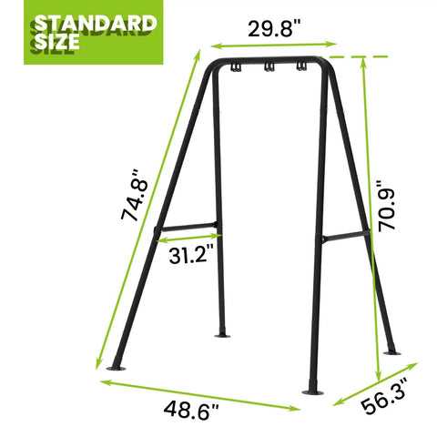 Beefy Swing Stand For Hammock Chair With Heavy Duty Steel Frame Max Load 330 Lbs Indoor Or Outdoor Use Stand Only Powder Coated Black