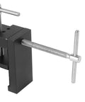 Professional Cabinet Face Frame Clamps equipped with exact drill guides, showing steel design and clamping mechanism.