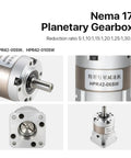 Heavy Duty Nema 17 Stepper Motor Precision Planetary Gearbox with 5:1 reduction ratio for CNC routers and DIY projects.