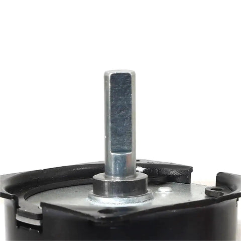 Close-up of High Torque 100Kg Center Shaft Gear Motor 28W 68KTYZ 220V AC Permanent Magnet Synchronous Motor With Forward And Reverse Control No Hole 2.5 RPM Ideal For DIY Projects RC Cars E Scooters And Small Appliances showing the top of the center shaft