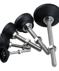 Heavy Duty Adjustable Leveling Feet With Swivel Base And Thread Design To Lock Down Wobbly Furniture And Appliances Featuring Thick Rubber Trim With Super Grippy Non Slip Protection, showing various angles and sizes.
