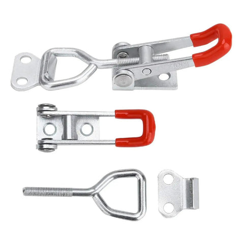 Heavy Duty Adjustable Rustproof Toggle Latch Set For Cabinets, Doors, Lids, Boxes, Durable Steel, Wear Resistant, Weatherproof
