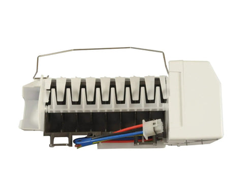 Genuine OEM Ice Maker Assembly Replacement For Refrigerators Ready To Install with durable ice mold and water inlet valve.