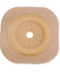 CeraPlus Flat Two Piece Skin Barrier With Adhesive Border Tape, cut-to-fit flange 2.25-2.75 inches, beige color, top view