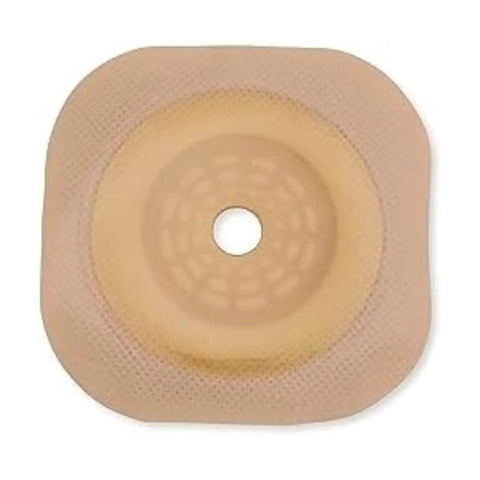 CeraPlus Flat Two Piece Skin Barrier With Adhesive Border Tape, cut-to-fit flange 2.25-2.75 inches, beige color, top view
