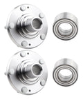 Two Piece Wheel Hub Bearing Assembly Set Compatible With 2011 Through 2015 Hyundai Elantra, 2013 Through 2017 Elantra GT, And 2012 Through 2017 Veloster Replace 510093 Premium Quality Replacement Part, showing front and bearing components.