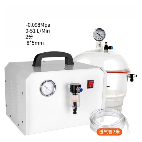 Quiet Diaphragm Vacuum Pump For Laboratory Scientific Research With Vacuum Drying Defoaming Filter Oil Lubricated Micro Pump, compact design