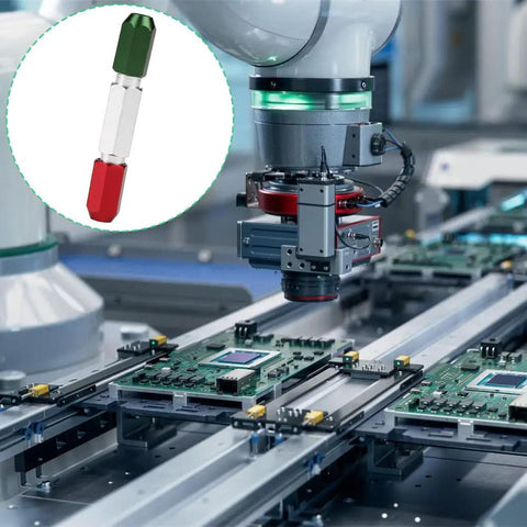 Double End Aluminum Alloy Pin Gage Handle For Headspace Go No Go Gauges Dedicated Holder And Clamp Block Accessory on assembly line