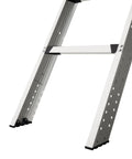 Insulated Door Aluminum Attic Ladder With Energy Efficient R5 Seal, 10 to 12 Foot Reach, 25.5 in by 63 in Rough Opening, Heavy Duty 375 Pound Capacity, Type IAA, No-Fuss Install, Pro Grade Access to Your Attic aluminum side rails and rungs